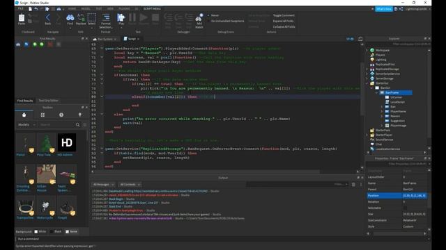 How to make a Ban System (Temporary) on Roblox (Part 2) смотреть онлайн