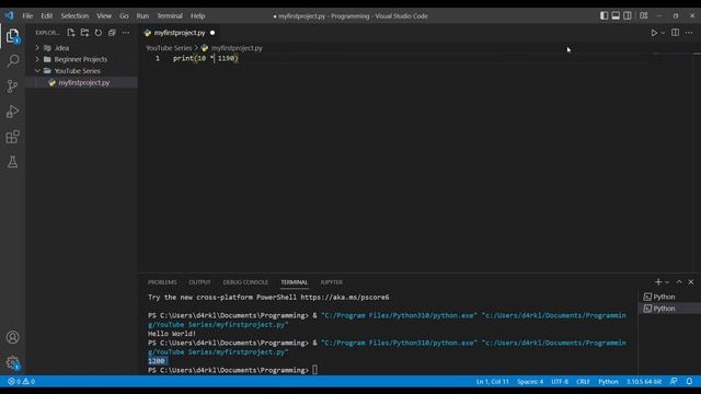 BEGINNER Python Tutorial 1 - Print Function/Arithmetic Operators смотреть онлайн