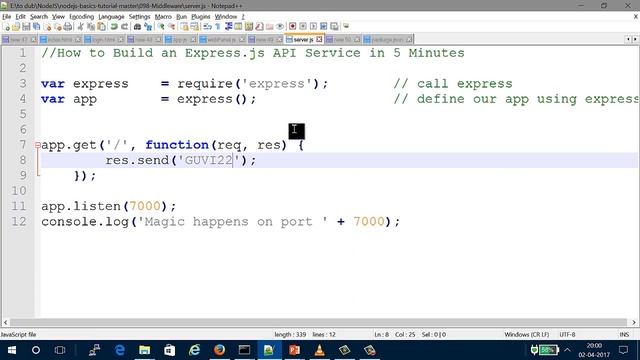 NodeJs 006 Nodemon English смотреть онлайн