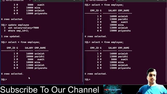 TRANSACTION CONTROL LANGUAGE || COMMIT || ROLLBACK || SAVEPOINT || ROLLBACK TO || ORACLE || DBMS смотреть онлайн