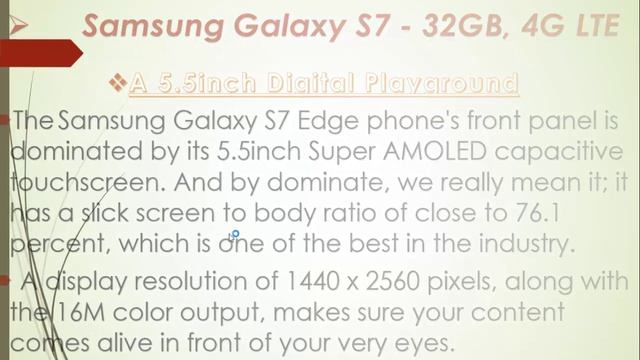 Samsung Galaxy S7 : full features смотреть онлайн