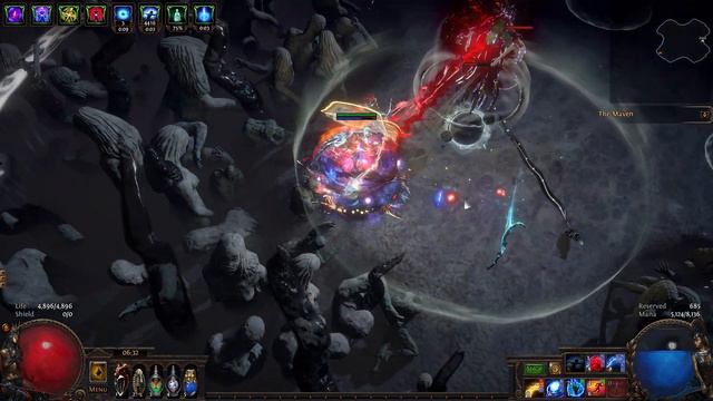 Path of Exile 3.13 Uber Elder (with Maven) kill. смотреть онлайн