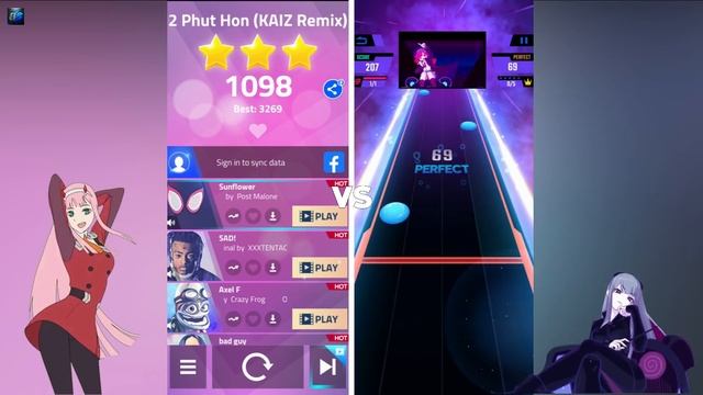 Phao 2 Phut Hon (KAIZ Remix) - Magic Tiles 3 VS Tap Music 3D