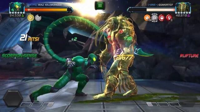 Scorpion melts Man Thing | AW T2 | Node 41 | E.M.P. Modification | Personal Space Placebo | MCOC смотреть онлайн