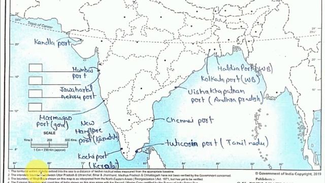 INTERNATIONAL AIRPORTS AND MAJOR SEA PORTS INDIAN MAP CLASS 10 GEOGRAPHY @Mainpointstudy смотреть онлайн