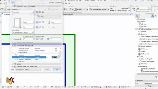 HOW TO CHANGE WALL SETTING/LINE WEIGHT#archicad #graphisoft смотреть онлайн