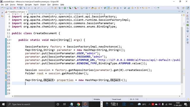 Create a Folder and a Document in Alfresco using Java. смотреть онлайн
