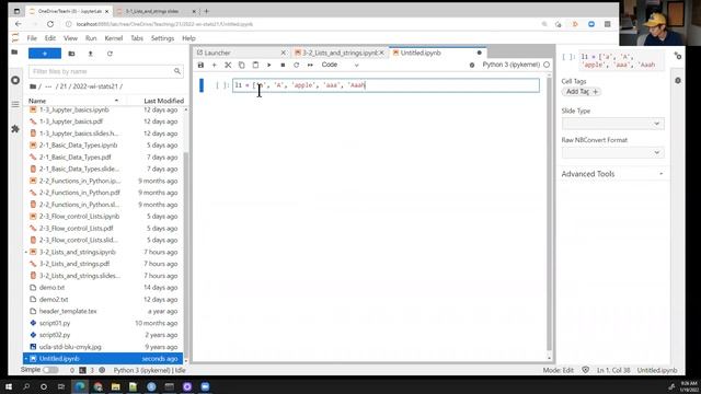Stats 21 - 2022-01-19 - Week 3 Wednesday - Python: lists part 2 and strings смотреть онлайн