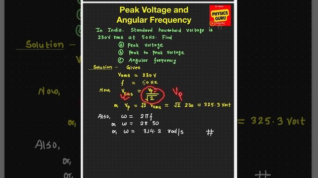 Peak Voltage and Angular Frequency смотреть онлайн