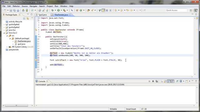 Java GUI Tutorial 3 -- Font -- Schriftart смотреть онлайн