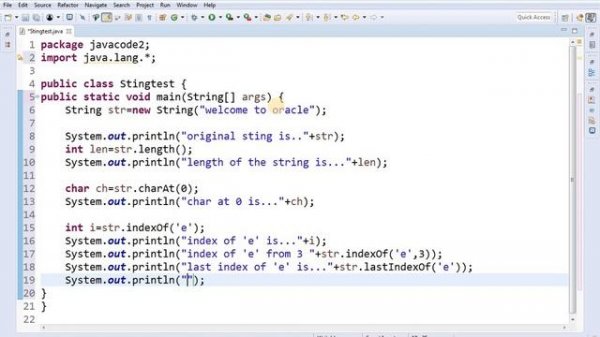 java string example | how to use String class methods