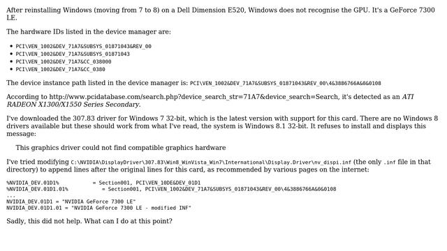 Windows does not recognise GPU and NVIDIA driver refuses to install (2 Solutions!!) смотреть онлайн