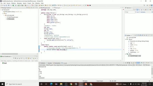 Java Basic Course Part 7[ Class + Object + Constructor ] in tamil смотреть онлайн