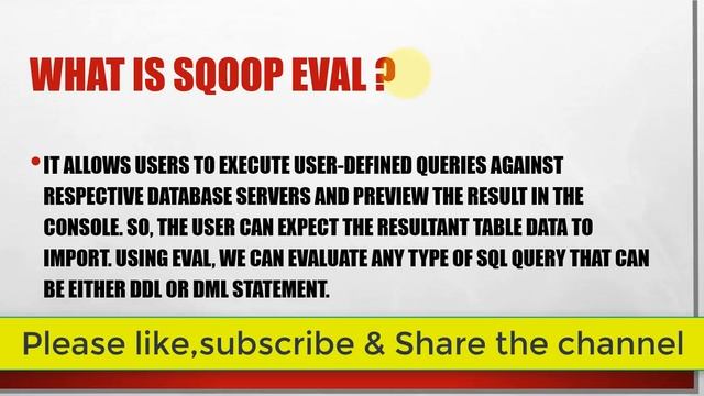[Hindi]SQOOP Eval | Hadoop Interview question смотреть онлайн