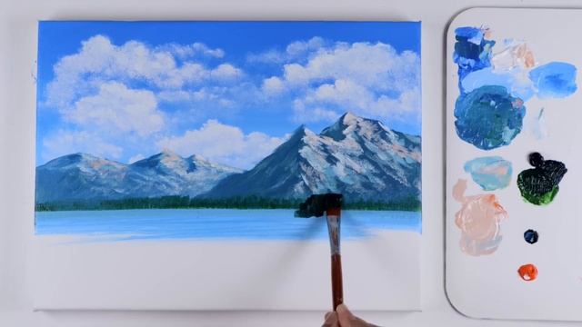 Acrylic Landscape Painting | Easy For Beginners