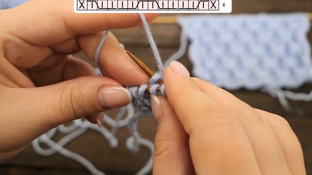 Объёмный рисунок спицами спицами ? Free knitting pattern смотреть онлайн