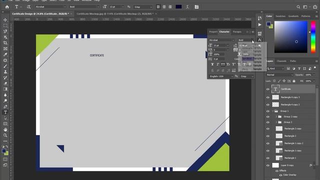 How to Make a Simple Certificate Design Photoshop Tutorial смотреть онлайн