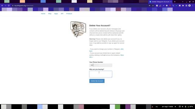Как удалить аккаунт Telegram самостоятельно смотреть онлайн
