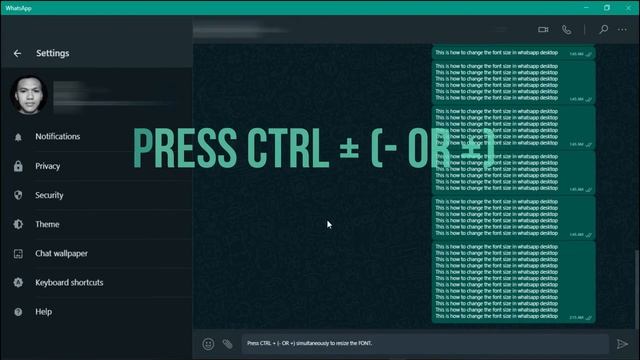 How to change Font size on whatsapp desktop смотреть онлайн