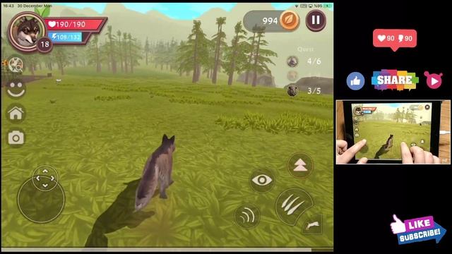 WildCraft Animal Sim Online 3D #9 "Farm Attack" Wild Wolf Pet Simulator Games Android ios Gameplay смотреть онлайн