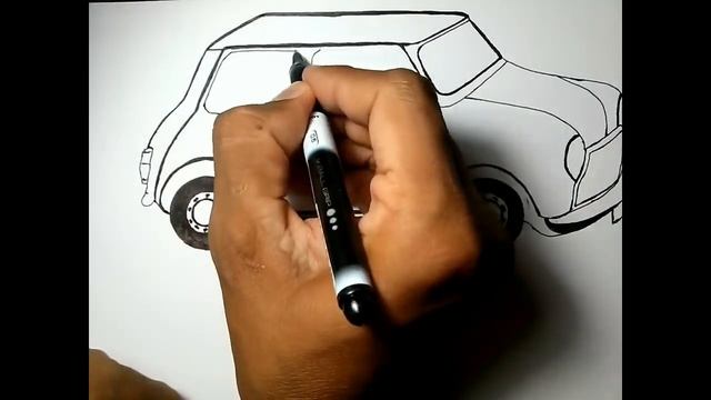 How to draw a green car-drawing step by step for beginners!!! смотреть онлайн