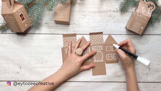 How to Make Cute Little Houses Advent Calendar смотреть онлайн