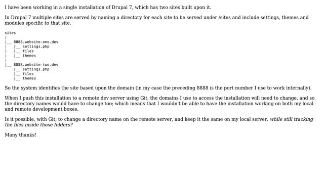 Drupal: Git with Drupal 7 multi-site, naming directories смотреть онлайн