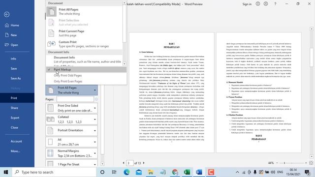 CARA PRINT BOLAK BALIK DI WORD Secara Otomatis Sekali Klik смотреть онлайн