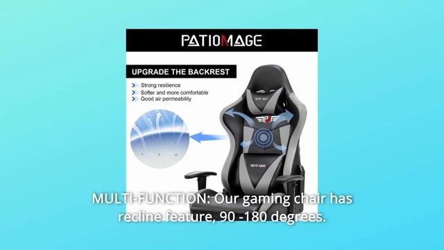 PatioMage Gaming Chair with Footrest Review смотреть онлайн