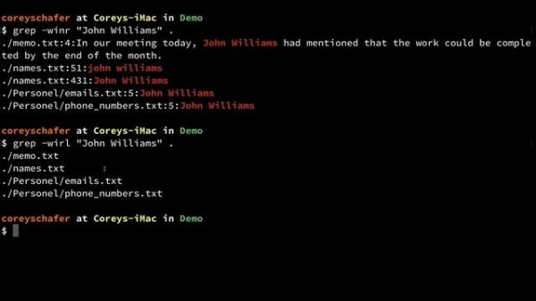 Linux_Mac Terminal Tutorial_ The Grep Command - Search Files and Directories for Patterns of Text