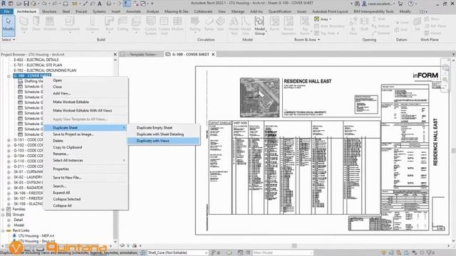 Duplicar hojas en el navegador del proyecto Revit 2022.1 смотреть онлайн