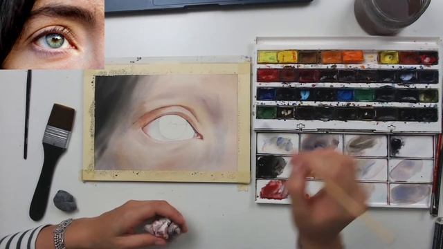 Бесплатный мастер-класс по акварельной живописи «Рисуем глаз» смотреть онлайн