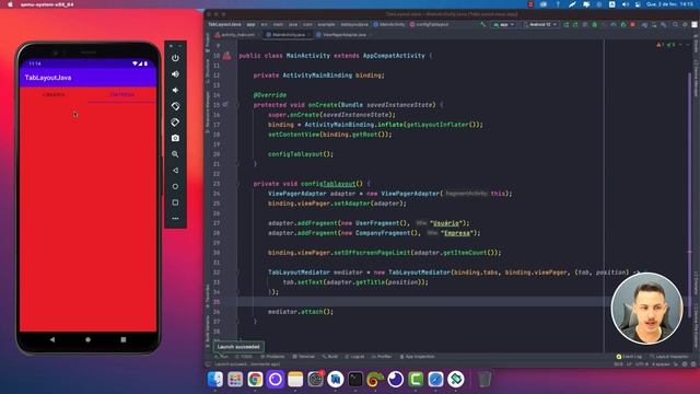 TabLayout com ViewPager2 no Android Studio - ( Java / Kotlin ) смотреть онлайн