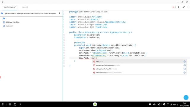 aide-ide| Using DatePicker To display Date смотреть онлайн