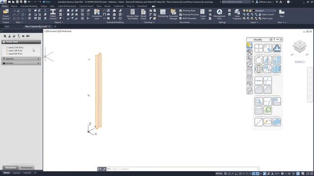 How to Place Columns by Level in Advance Steel смотреть онлайн