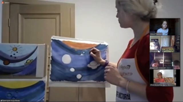 Рисование для детей. Картина "Космос" смотреть онлайн