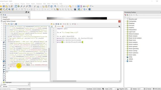 Python GIS - Open raster and get information (GDAL) смотреть онлайн