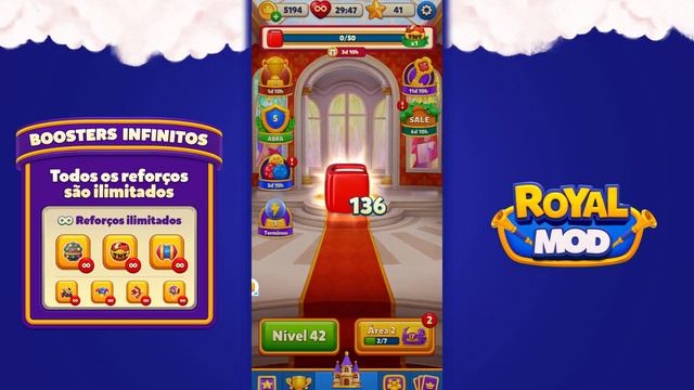 ROYAL MATCH MOD 2023 | DINHEIRO INFINITO, VIDAS INFINITAS ❤️ E MUITO MAIS! смотреть онлайн