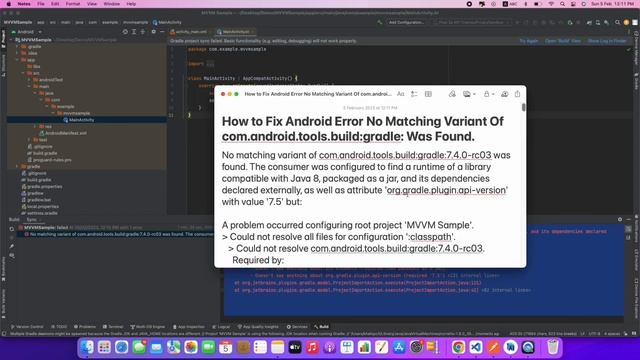 How to Fix Android Error No Matching Variant Of com android tools build gradle Was Found in latest смотреть онлайн