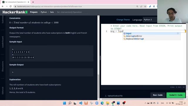 Hackerrank Sets Bölümü Set .union() Operation Sorusunun Python Dilinde Çözümü смотреть онлайн