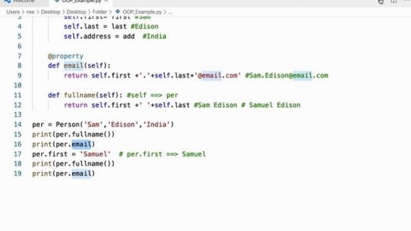08 | OOP in Python | Property Decorators | Getter, Setter, and Deleter