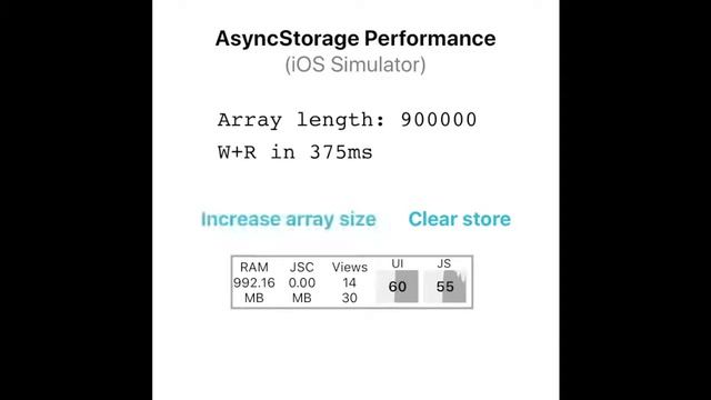 AsyncStorage test on an iOS simulator. смотреть онлайн