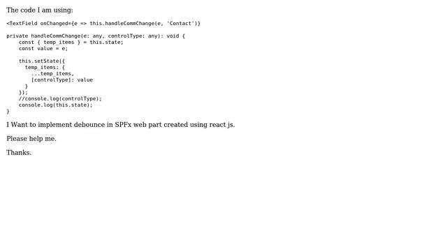 Sharepoint: Debounce in sfx react смотреть онлайн
