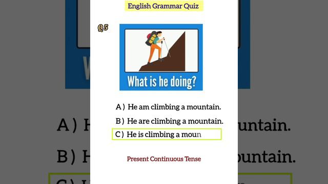 English grammar quiz | Present Continuous Tense Quiz | English Test : Part 8 | English with Rose смотреть онлайн
