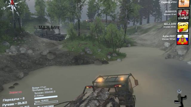Spintires - карта "Вулкан" пройдено #3 смотреть онлайн