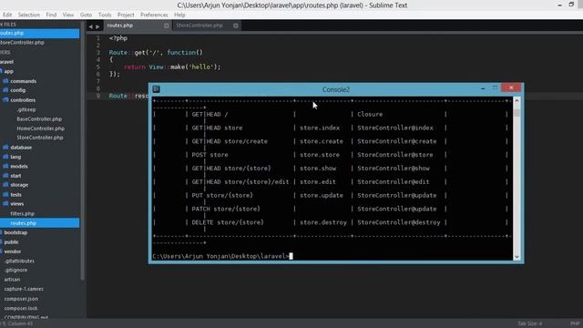 laravel 4 showing php artisan routes of resource controller смотреть онлайн