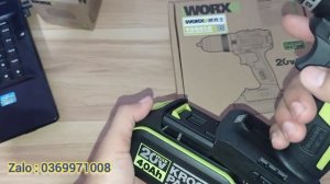 Mở Hộp Khoan Pin WORX 3 Chức Năng Mới Nhất - Worx Wu369