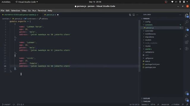 7. seeder data with express js orm sequelize смотреть онлайн