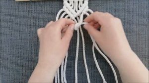 Macrame Tutorial  | Макраме для начинающих | Диагональный репсовый узел