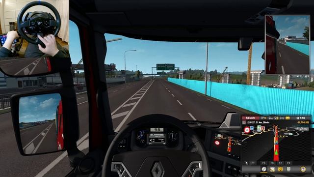 Renault T High Sleeper / Euro Truck Simulator 2 - Thrustmaster T300RS GT EDITION + TH8A смотреть онлайн